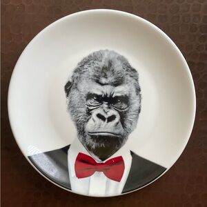 Gorilla Tuxedo Collector’s 9” Plate - Black, White, Red